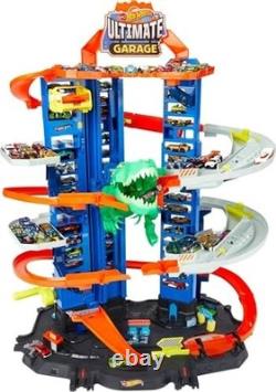 Garage Playset 2 164 Cars Robo T-Rex Parking for 100 Vehicles Track Racing