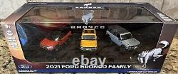 GreenLight 164 2021 Ford Bronco Family 3 Car Set 2 Badlands And 1 Wildtrak New