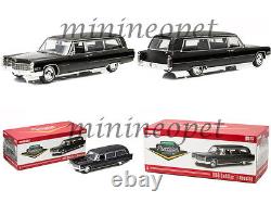 Greenlight 18002 Precision 1966 Cadillac S & S Limousine Hearse 1/18 Black