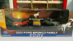 Greenlight 1/64 2021 Ford Bronco Family 3-Vehicle Diecast Set