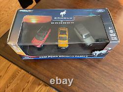 Greenlight 2021 Ford Bronco Family 164 3-Vehicle Diecast Set