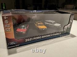 Greenlight 2021 Ford Bronco Family 1/64 Vehicles Set of 3 (51347)