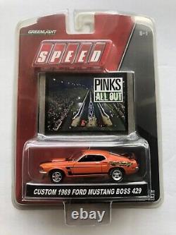 Greenlight Diecast Toy Car Vehicle Pinks 69 Ford Mustang Boss Serial #0001 Rare