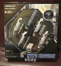 Greenlight Hot Pursuit NYPD Four-Car Pack Edition Film Reels with Chase Car (RARE)