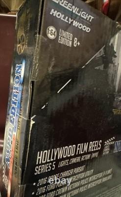 Greenlight Hot Pursuit NYPD Four-Car Pack Edition Film Reels with Chase Car (RARE)