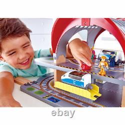 Hape Grand City Themed Magnetic Kids Play Freight Train Railway Station Toy Set