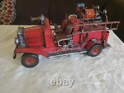 Hobby Retro Model Tin Antique Car Vehicle Toy Fire Truck