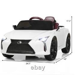 HoneyJoy 12V Kids Ride on Car Lexus LC500 Licensed Remote Electric Vehicle White