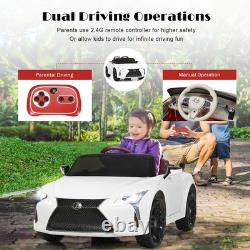 HoneyJoy 12V Kids Ride on Car Lexus LC500 Licensed Remote Electric Vehicle White