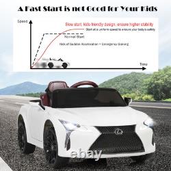 HoneyJoy 12V Kids Ride on Car Lexus LC500 Licensed Remote Electric Vehicle White