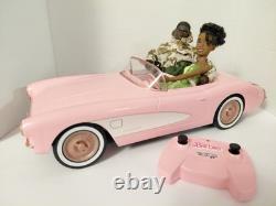 HotWheel Barbie Movie 1956 Corvette Car Pink W Remot 2 AA Military Princess Doll