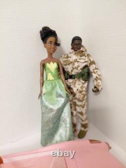 HotWheel Barbie Movie 1956 Corvette Car Pink W Remot 2 AA Military Princess Doll