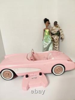 HotWheel Barbie Movie 1956 Corvette Car Pink W Remot 2 AA Military Princess Doll