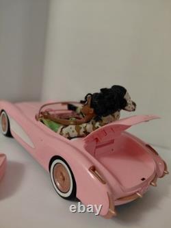 HotWheel Barbie Movie 1956 Corvette Car Pink W Remot 2 AA Military Princess Doll