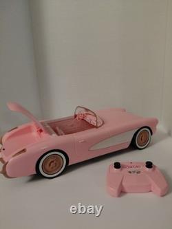 HotWheel Barbie Movie 1956 Corvette Car Pink W Remot 2 AA Military Princess Doll