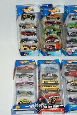 Hot Wheels 5 Car Set Lot of 10 00s Various Vehicles No Duplicates 1/64 Gift Pack