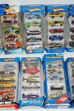 Hot Wheels 5 Car Set Lot of 10 00s Various Vehicles No Duplicates 1/64 Gift Pack