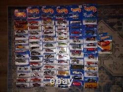 Hot Wheels Case with 72 cars from Various Years & One Treasure Hunt