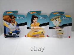 Hot Wheels Character Cars Disney Beauty & The Beast set Chip Rare very HTF