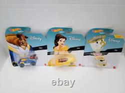 Hot Wheels Character Cars Disney Beauty & The Beast set Chip Rare very HTF