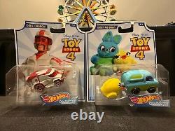 Hot Wheels Character Cars TOY STORY 4 Complete Set of 8 Brand New & Clean