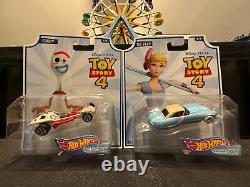 Hot Wheels Character Cars TOY STORY 4 Complete Set of 8 Brand New & Clean