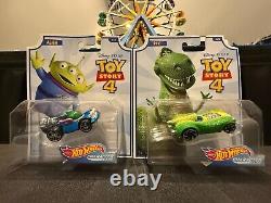 Hot Wheels Character Cars TOY STORY 4 Complete Set of 8 Brand New & Clean