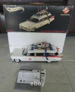 Hot Wheels Elite 1/18 1959 Cadillac Ghostbusters Ecto-1 Movie Car Vehicle W Box