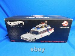 Hot Wheels Elite 1/18 1959 Cadillac Ghostbusters Ecto-1 Movie Car Vehicle W Box