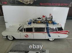 Hot Wheels Elite 1/18 1959 Cadillac Ghostbusters Ecto-1 Movie Car Vehicle W Box