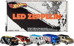 Hot Wheels Led Zeppelin SET of 5 Collectible Die Cast Vehicles NEW PREMIUM BOX