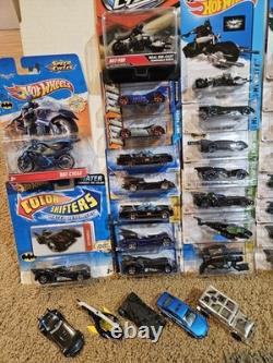 Hot Wheels Matchbox Lot of 56 Batman Vehicles Batmobile Live Bat Cycle Mystery