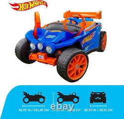 Hot Wheels Racer Battery-Powered Ride-On and Vehicle Playset with 5 Toy Cars