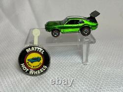 Hot Wheels Redline 1969 Mighty Maverick Green With Button Pin Car Vehicle 164