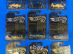 Hot Wheels Sealed Ten 50th Anniversary Black & Gold Collection Diecast Vehicles
