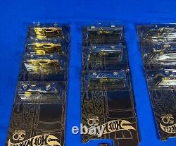 Hot Wheels Sealed Ten 50th Anniversary Black & Gold Collection Diecast Vehicles