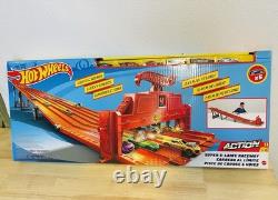 Hot Wheels Toy Car Playset Super 6 Lane Raceway With 6 164 Scale Vehicles