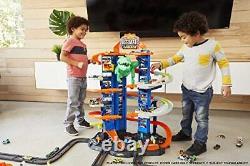 Hot Wheels Track Set Ultimate Garage Toy Vehicle Playset With Moving T-Rex Di