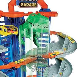 Hot Wheels Track Set Ultimate Garage Toy Vehicle Playset With Moving T-Rex Di