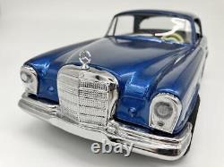 Ichiko Japan Vintage Tin Toy Car Mercedes Benz 250 SE Coupe Blue Reproduction