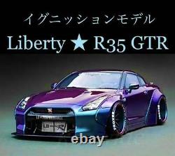 Ignition Model Mini Car R35 Midnight 1/18 Scale Purple Toy Vehicle Hobby
