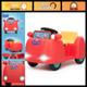 Interactive 6v Ride-on Toy Car For Toddlers Electric Vehicle With Foot Pedal &
