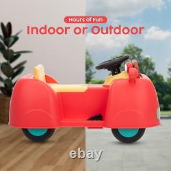Interactive 6V Ride-On Toy Car for Toddlers Electric Vehicle with Foot Pedal &