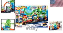 Interactive City Toy Car Track Set with Color Change Vehicle