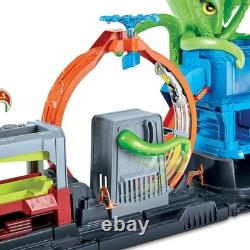 Interactive City Toy Car Track Set with Color Change Vehicle