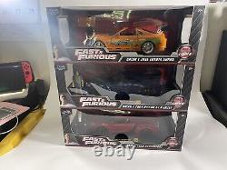 Jada 118 Fast & Furious Brian's Supra & GTR withLight & Figure. Lykan With Dom