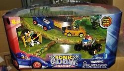 Jazwares Sonic Sega All-stars Racing Tails Eggman Beat 4 Car Set New Rare L@@k