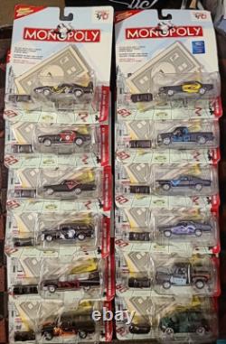 Johnny Lightning Monopoly 70th Anniversary Set of 12 Vehicles and Game Tokens
