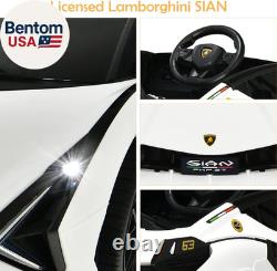 Kids 12V Licensed Lamborghini SIAN Ride on Car, Electric Vehicle for Toddler wit