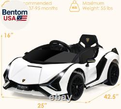 Kids 12V Licensed Lamborghini SIAN Ride on Car, Electric Vehicle for Toddler wit